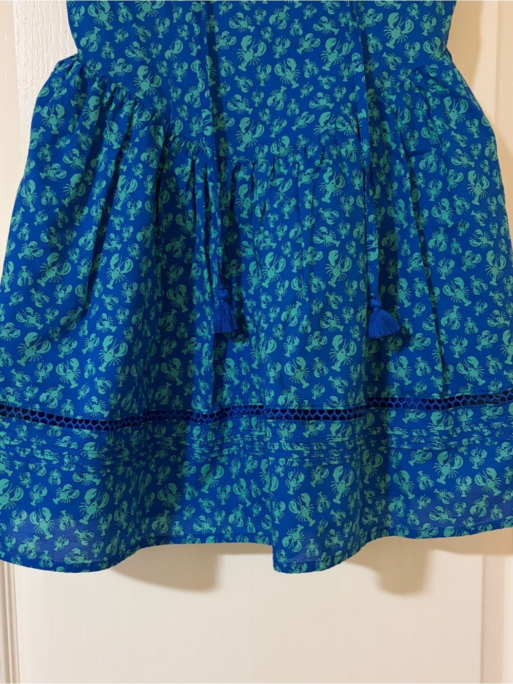 Blue Floral Spaghetti-Strap Women’s Dress - Picture 3 of 10